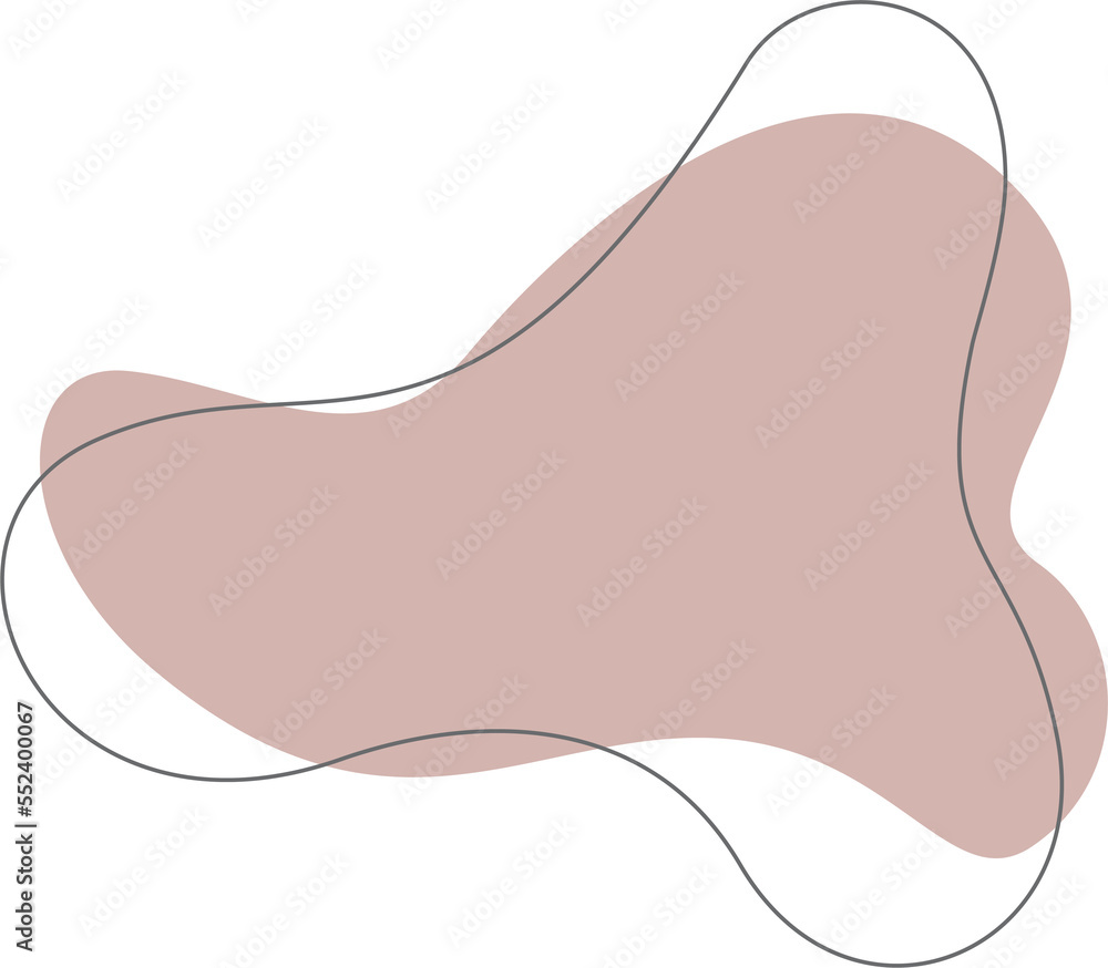 Poster pastel organic shape. abstract irregular blot in minimal trendy design with outline circles. forms f