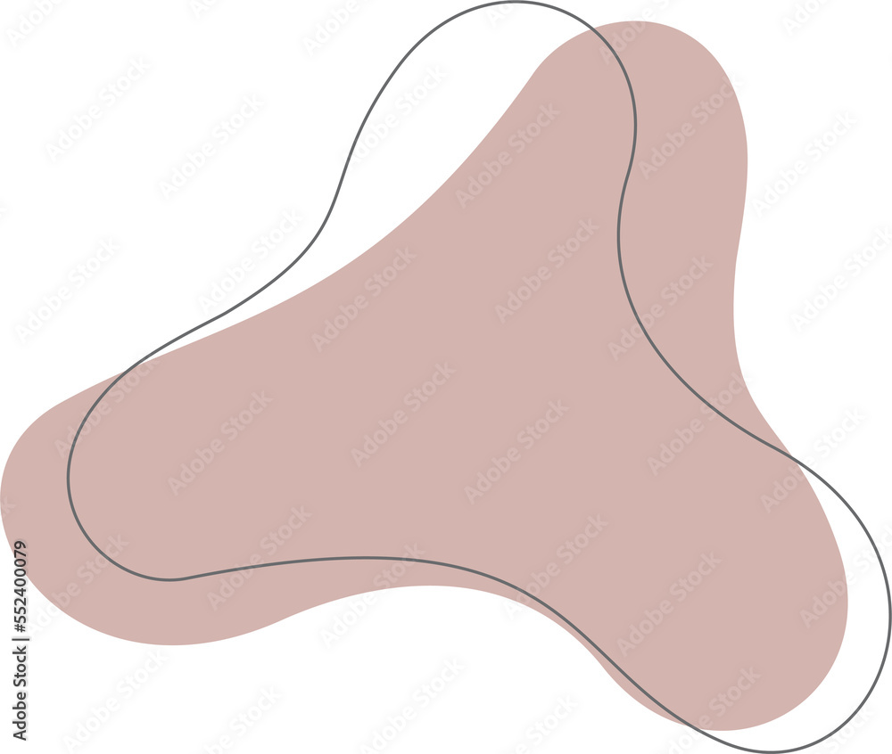 Poster pastel organic shape. abstract irregular blot in minimal trendy design with outline circles. forms f