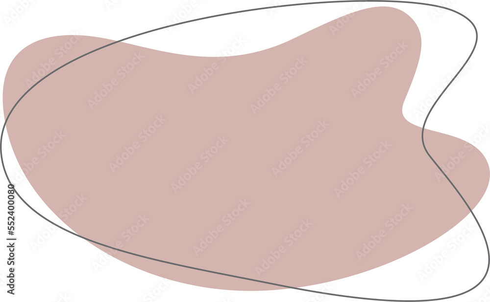 Poster pastel organic shape. abstract irregular blot in minimal trendy design with outline circles. forms f