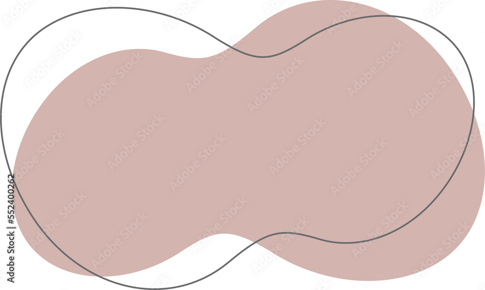 Poster pastel organic shape. abstract irregular blot in minimal trendy design with outline circles. forms f