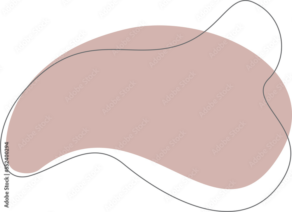 Poster pastel organic shape. abstract irregular blot in minimal trendy design with outline circles. forms f