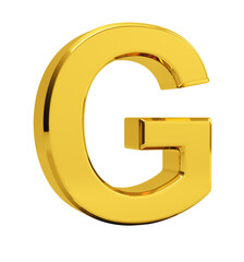 Letter G. 3d render