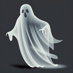 black and white ghost