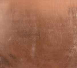 Fototapeta premium Copper sheet. There are scratches on the copper surface.
