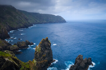 Cape Ortegal cliffs and atlantic ocean, Galicia, Spain