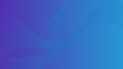 Modern abstract blue background with wave line and memphis style