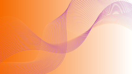 Modern abstract white and orange gradient background with wave line and memphis style with retro vibes art 70s 90s