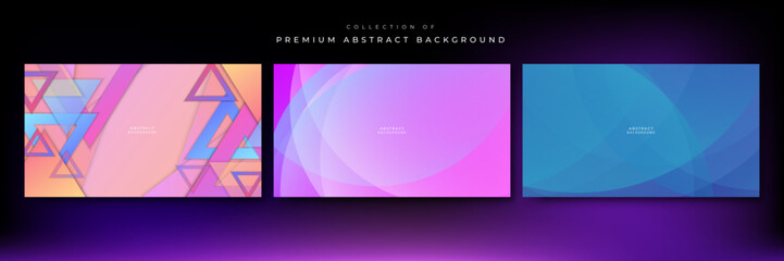 Abstract neon gradient background with retro cyber punk 70s 80s 90s old cyberpunk style