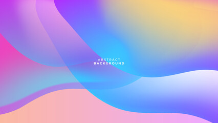 Abstract neon gradient background with 3d liquid fluid blob retro cyber punk 70s 80s 90s old cyberpunk style