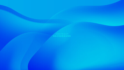 Blue background with fluid blob liquid 3d shapes