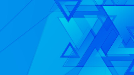 Fototapeta premium Blue background with triangle abstract shapes