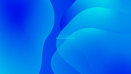 Blue background with fluid blob liquid 3d shapes