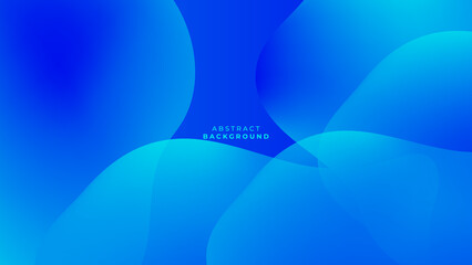 Blue background with fluid blob liquid 3d shapes