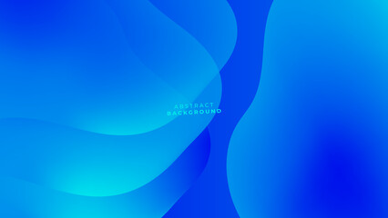 Blue background with fluid blob liquid 3d shapes