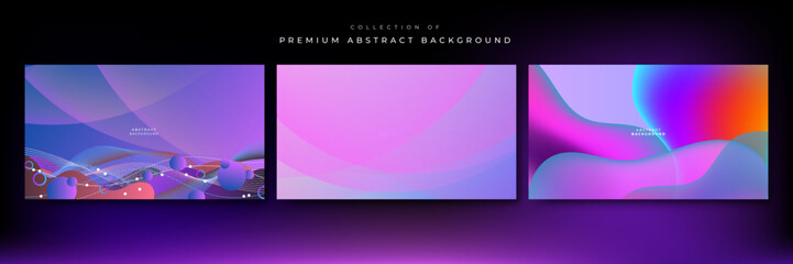 Abstract neon gradient background with retro cyber punk 70s 80s 90s old cyberpunk style