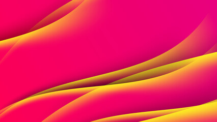 abstract pink and yellow background with wave line