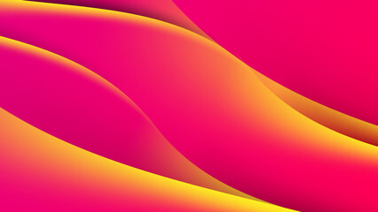abstract pink and yellow background with wave line