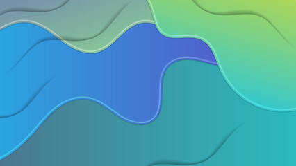Abstract colorful green and blue gradient background