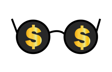 Dollar Symbol Sunglasses Eyewear