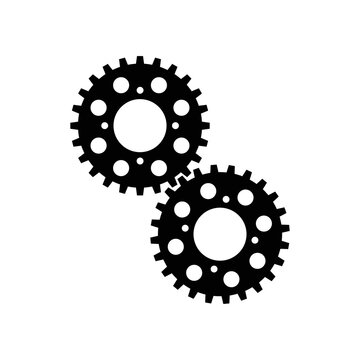 recommend clip art: Gear Silhouette. Black and White Icon Design Elements on Isolated White Background