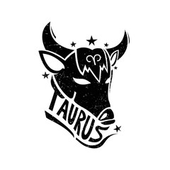 zodiac taurus logo vector illustration