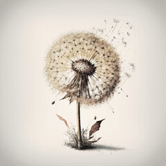 Dandelion Illustration minimal