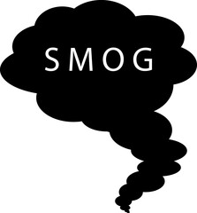 Vector cloud smog polluted air contour