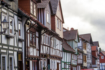 Obraz premium picturesque houses in Bad Sooden-Allendorf in the Werra Valley in Germany