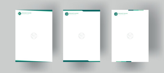 Set of Modern Business Letterhead Design Template, Abstract Design, Corporate Business - Letterhead Template, Multipurpose, elegant concept - Vector EPS file