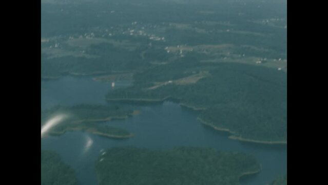 United States 1967, West virginia green aerial view