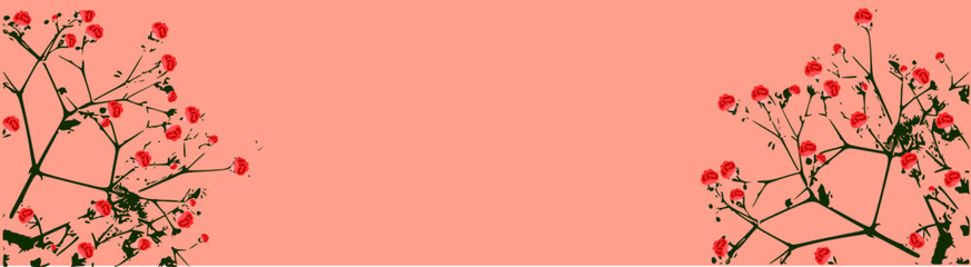 background with grass and flowers