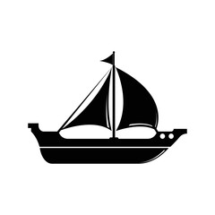 sailboat icon vector illustration design template