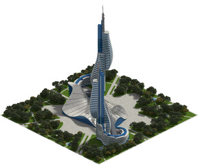 Futuristic Architecture for 3D Isometric Games - 552413494