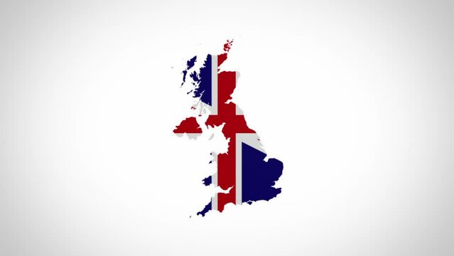 3D Disk with United Kingdom Map Intro