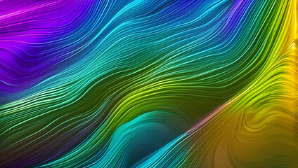 COLORFUL 3D WAVE LINES ABSTRACT BACKGROUND