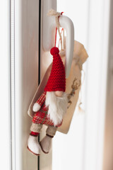 Handmade artisanal Santa Claus as home decoration for Christmas holiday season