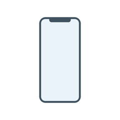 Smartphone icon. Mobile phone icon on white background. Cellphone screen vector illustration