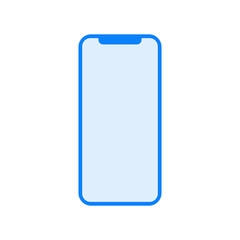 Smartphone icon. Mobile phone icon on white background. Cellphone screen vector illustration