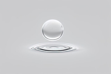 photography of a close up of a water droplet on a white background - AI Generated