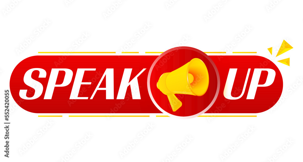 Leinwandbilder megaphone with speaking up on white background. megaphone banner. web design. vector