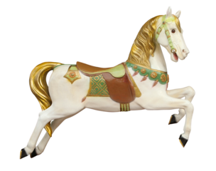 Cheval de bois d'un carrousel