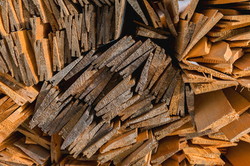 Wooden lining for the roof. A wooden wick, also known as a baptismal font in Ukraine.