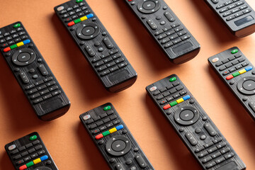 top view of the pattern from the remotes for the TV