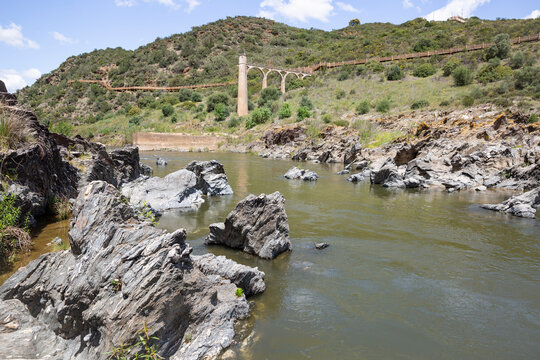 Guadiana river just before Pulo do Lobo waterfall, municipality of M&eacute;rtola / Santa Maria, district of Beja, Alentejo, Portugal