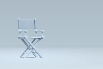 3d realistic director chair isolated on light background. Vector illustration