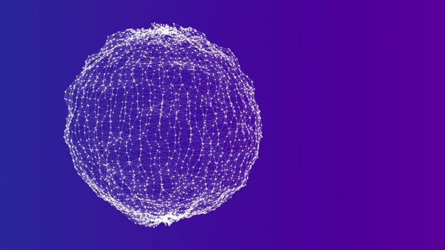 abstract background with a sphere of techno dots