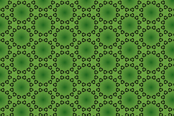 Recycling logo pattern in green color with green background