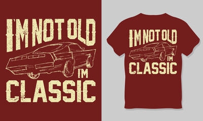 Vintage Classic Car T-Shirt Design.