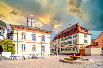 Fototapeta na wymiar Historische Altstadt, Dieburg, Hessen, Deutschland