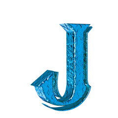 Blue letter j